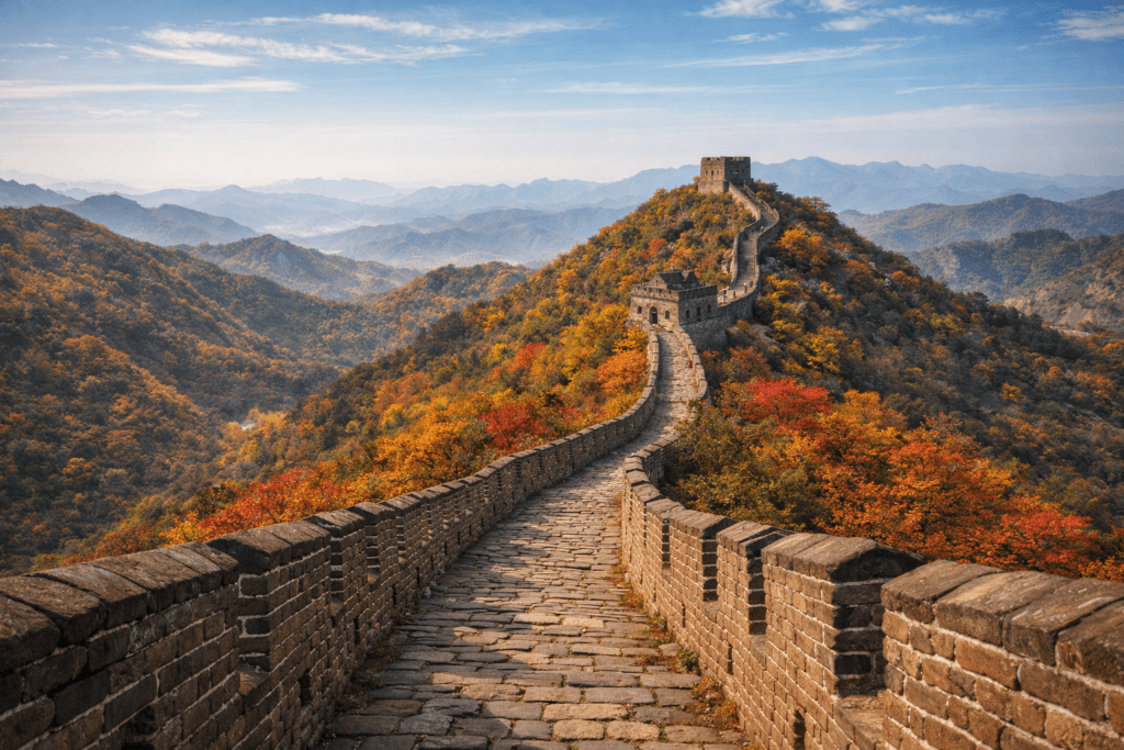 Mutianyu Autumn Travel Scene
